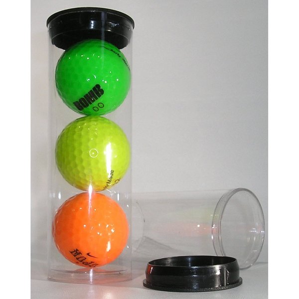 Visipak PermaSeal Pak-TW--1.750-0.012-PETG-CLEAR-5.125-STOCK-3 GOLF BALL TUBE 982380